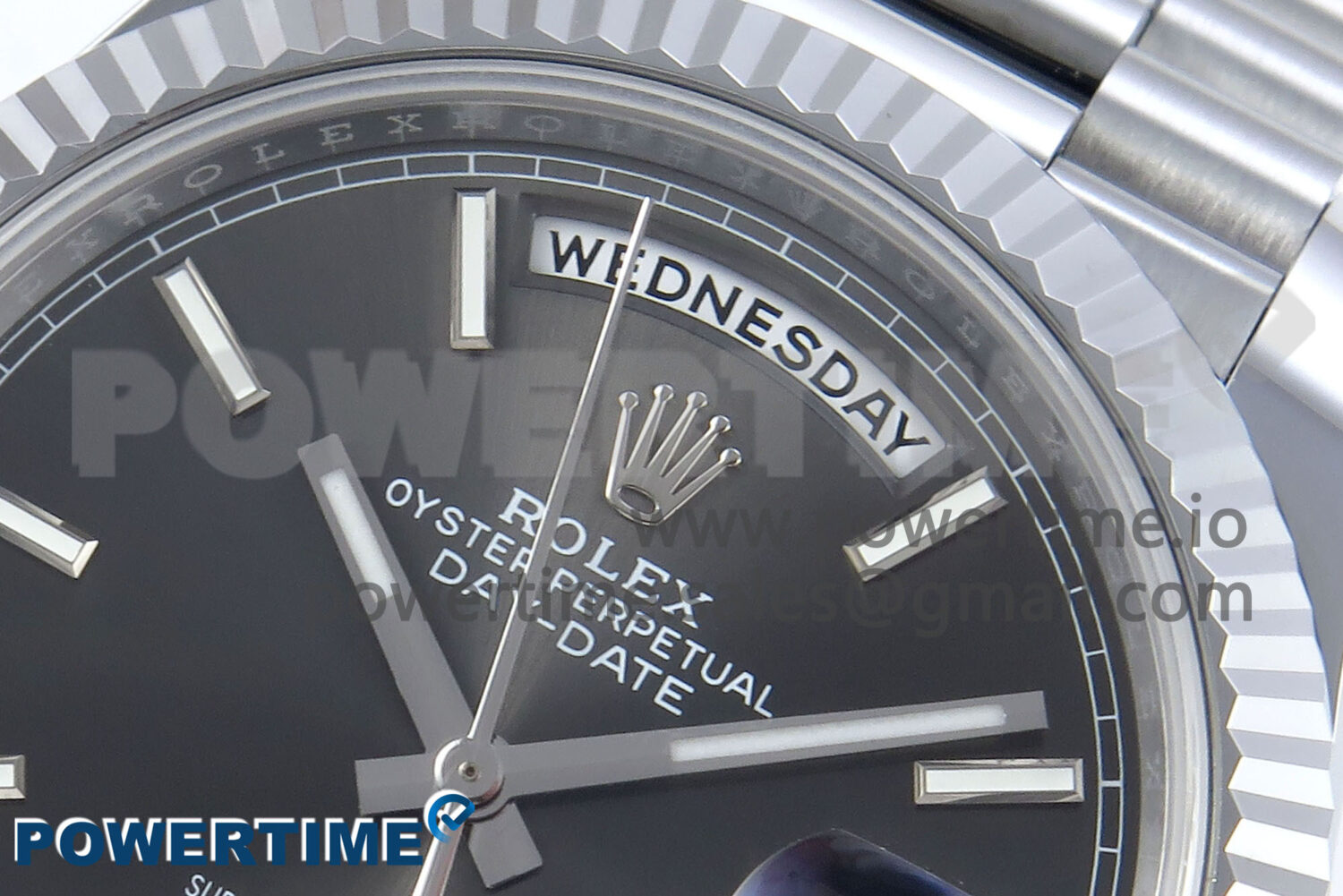 Day Date 40 SS 228239 Noob 1:1 Best Edition Gray Stick Dial on President Bracelet A2836 (Gain Weight) - Image 4