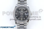 Day Date 40 SS 228239 Noob 1:1 Best Edition Gray Stick Dial on President Bracelet A2836 (Gain Weight)