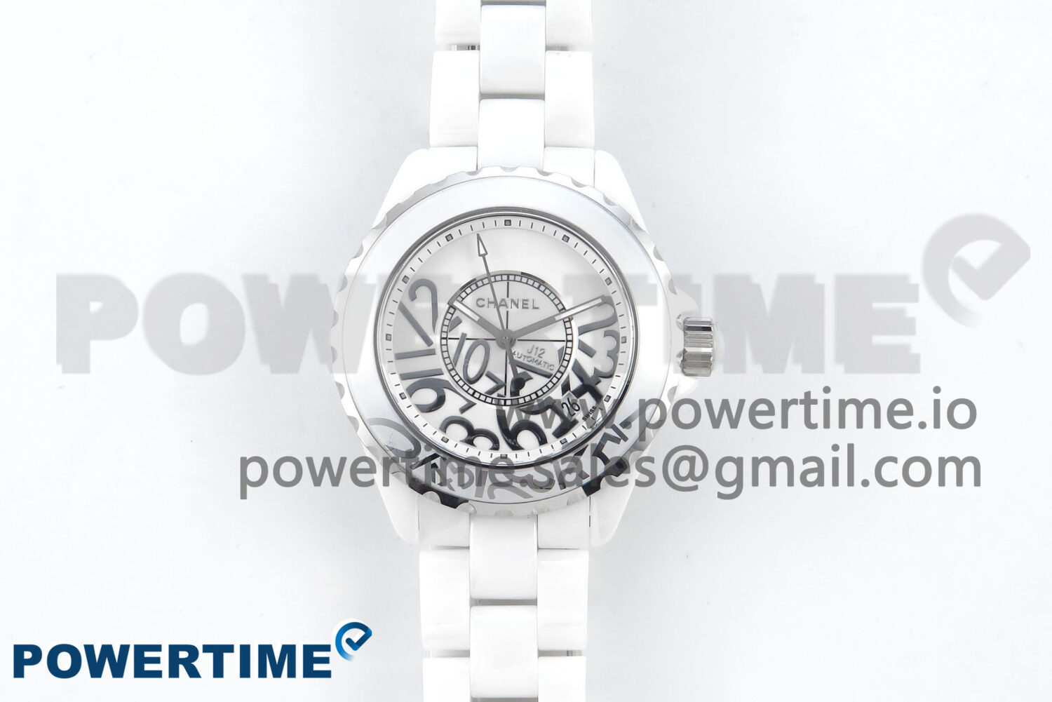 J13 38mm White Ceramic HTF 1:1 Best Edition Numbers Dial on Bracelet A2892 - Image 1