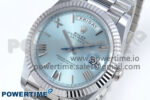 Day Date 40 SS 228239 Noob 1:1 Best Edition Ice Blue Roman Dial on President Bracelet A2836 (Gain Weight) - Image 3