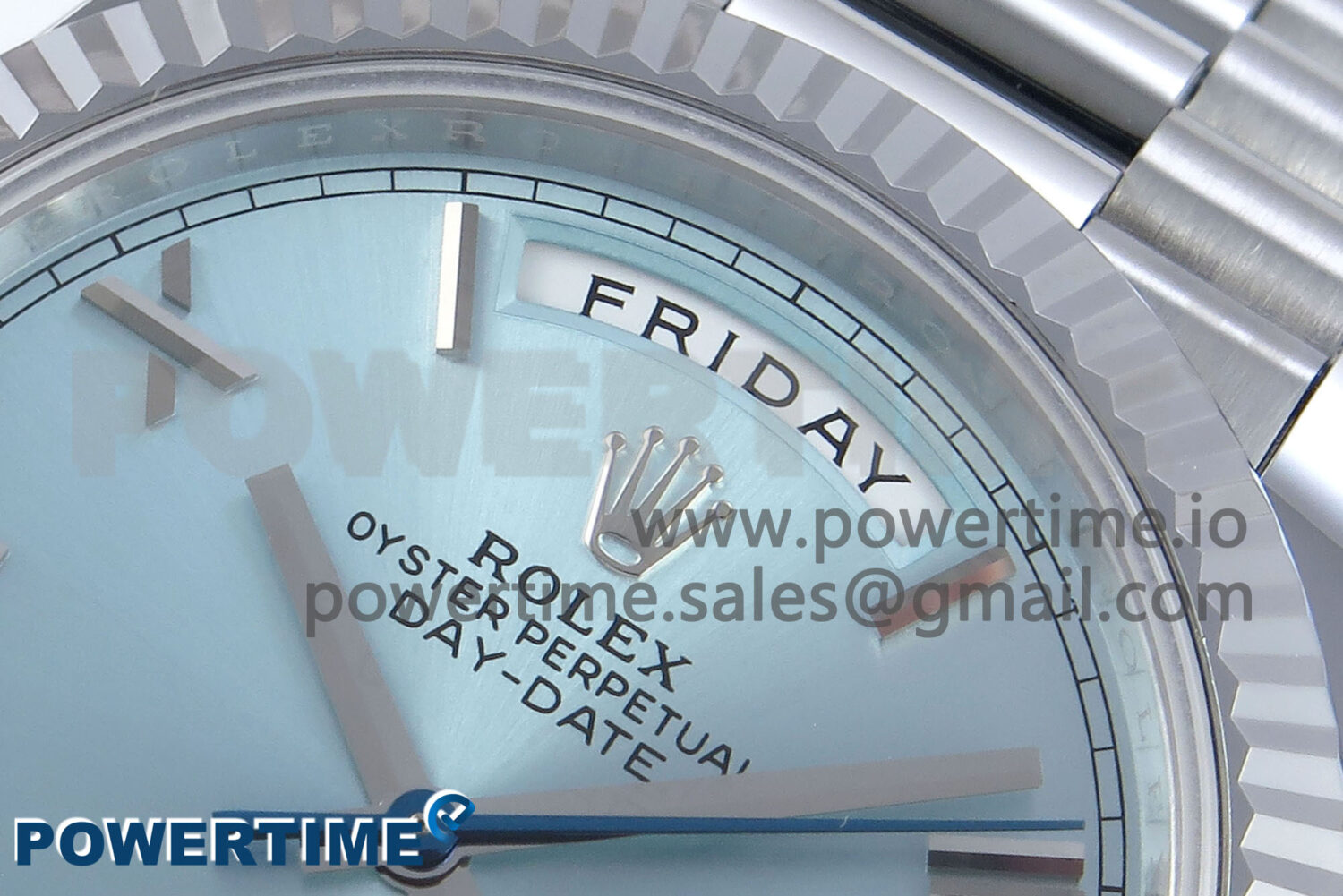 Day Date 40 SS 228239 Noob 1:1 Best Edition Ice Blue Roman Dial on President Bracelet A2836 (Gain Weight) - Image 4