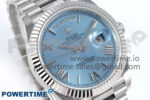 Day Date 40 SS 228236 KF 1:1 Best Edition Ice Blue Roman Dial on President Bracelet VR3255 (Gain Weight) - Image 2