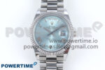 Day Date 40 SS 228239 Noob 1:1 Best Edition Ice Blue Roman Dial on President Bracelet A2836 (Gain Weight)