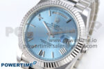 Day Date 40 SS 228236 KF 1:1 Best Edition Ice Blue Roman Dial on President Bracelet VR3255 (Gain Weight) - Image 3