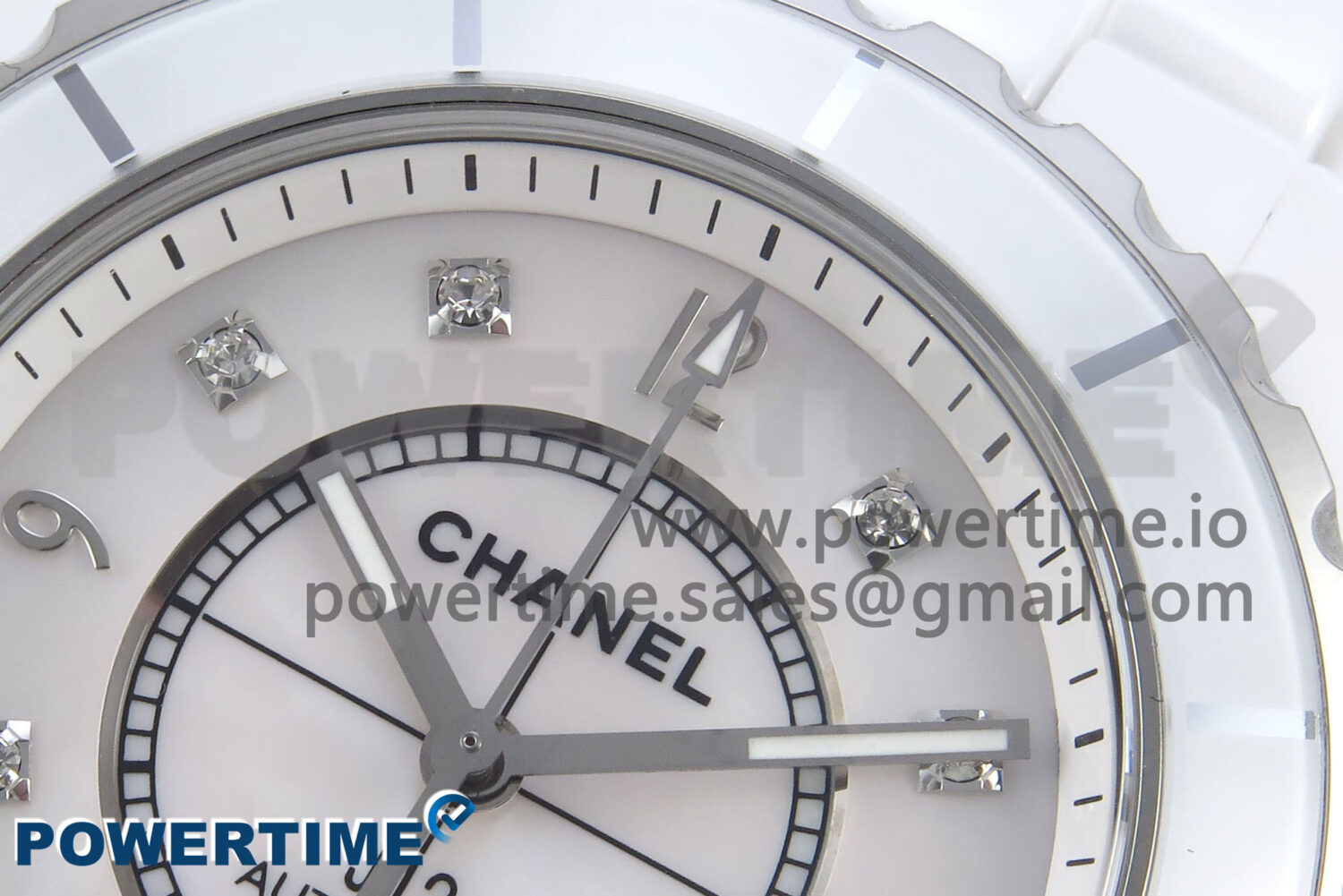 J13 38mm White Ceramic HTF 1:1 Best Edition White Dial Diamonds/Numbers Makers on Bracelet A2892 - Image 4