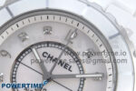 J13 38mm White Ceramic HTF 1:1 Best Edition White Dial Diamonds/Numbers Makers on Bracelet A2892 - Image 4