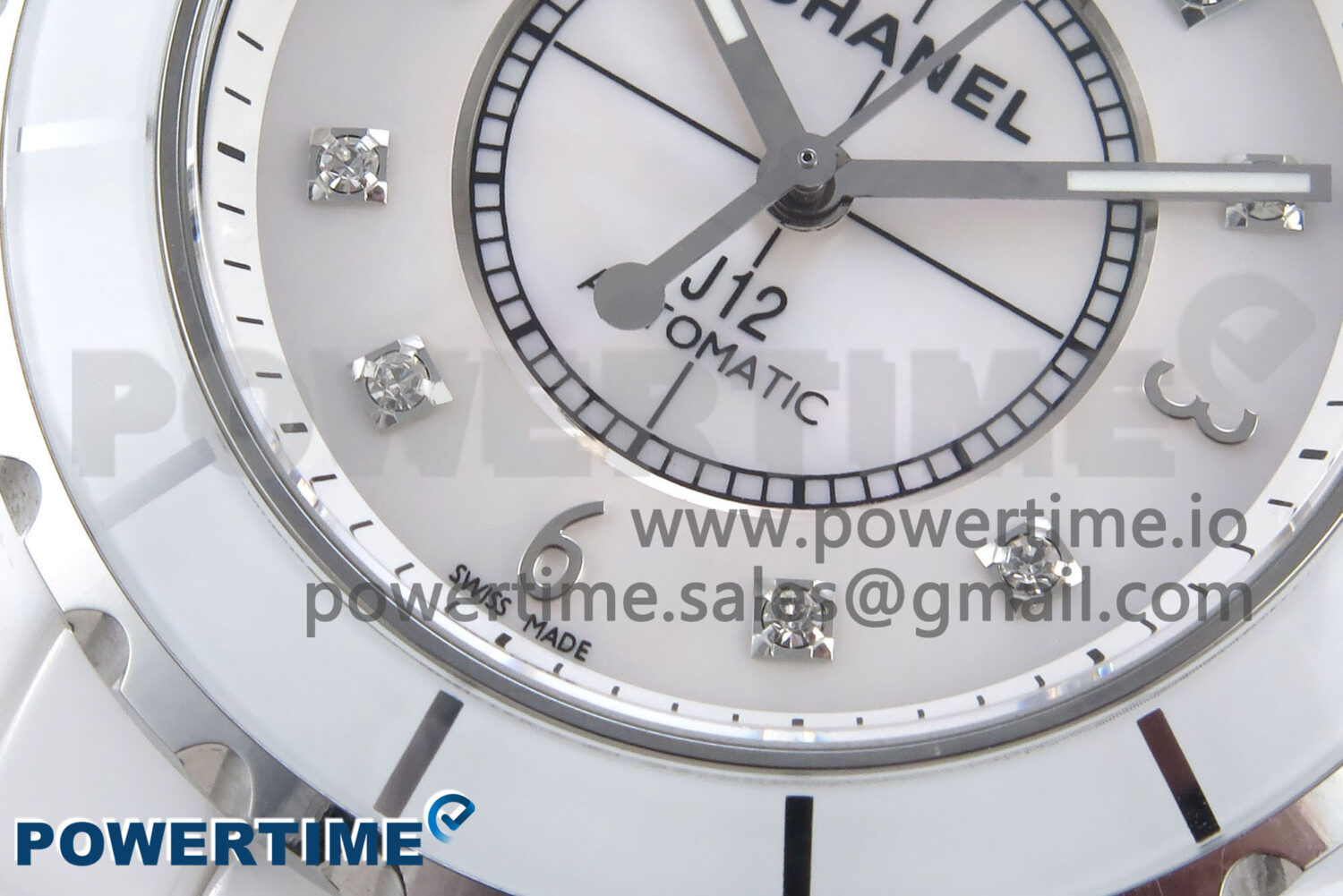 J13 38mm White Ceramic HTF 1:1 Best Edition White Dial Diamonds/Numbers Makers on Bracelet A2892 - Image 5