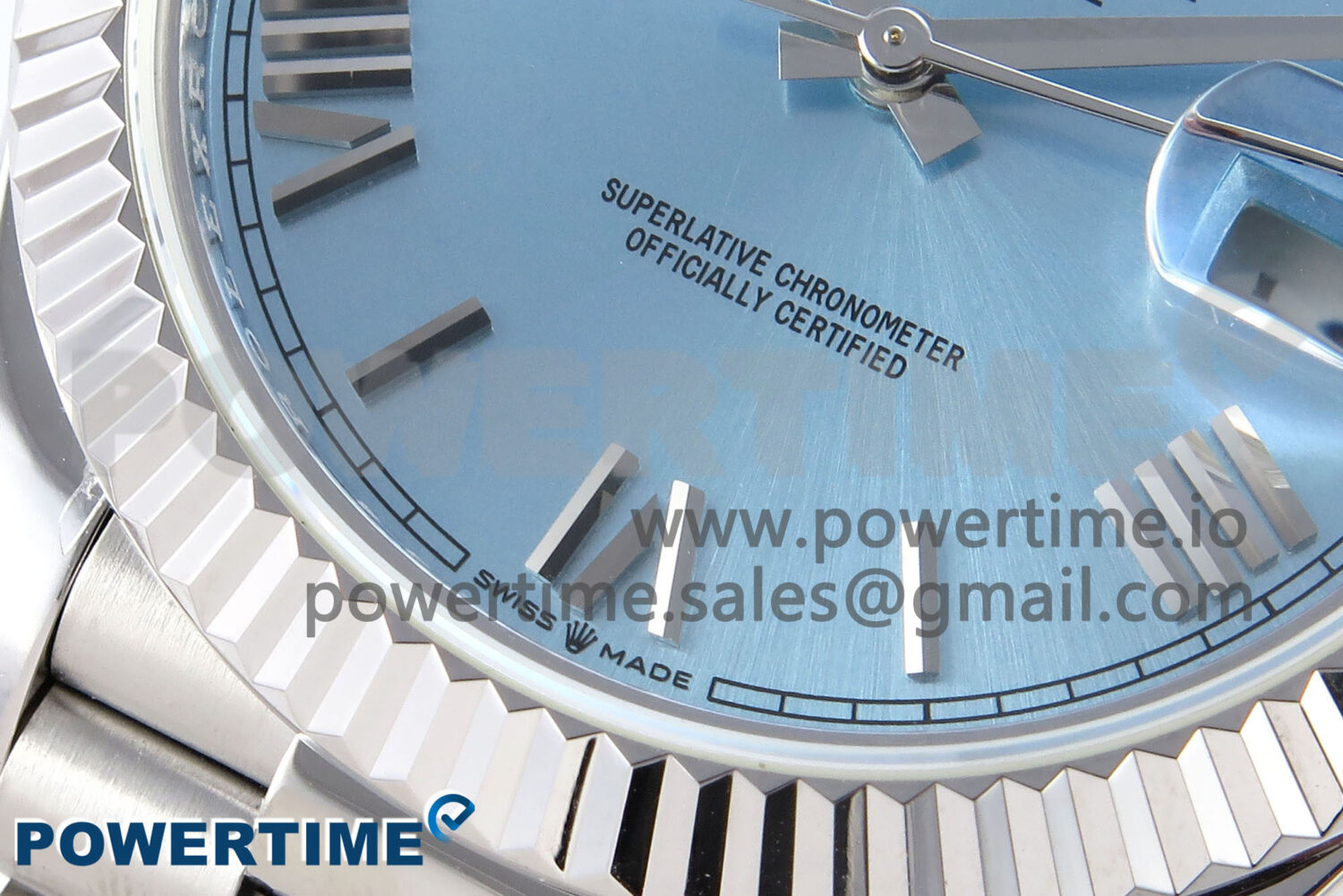 Day Date 40 SS 228236 KF 1:1 Best Edition Ice Blue Roman Dial on President Bracelet VR3255 (Gain Weight) - Image 5