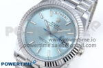 Day Date 40 SS 228239 Noob 1:1 Best Edition Ice Blue Stick Dial on President Bracelet A2836 (Gain Weight) - Image 3