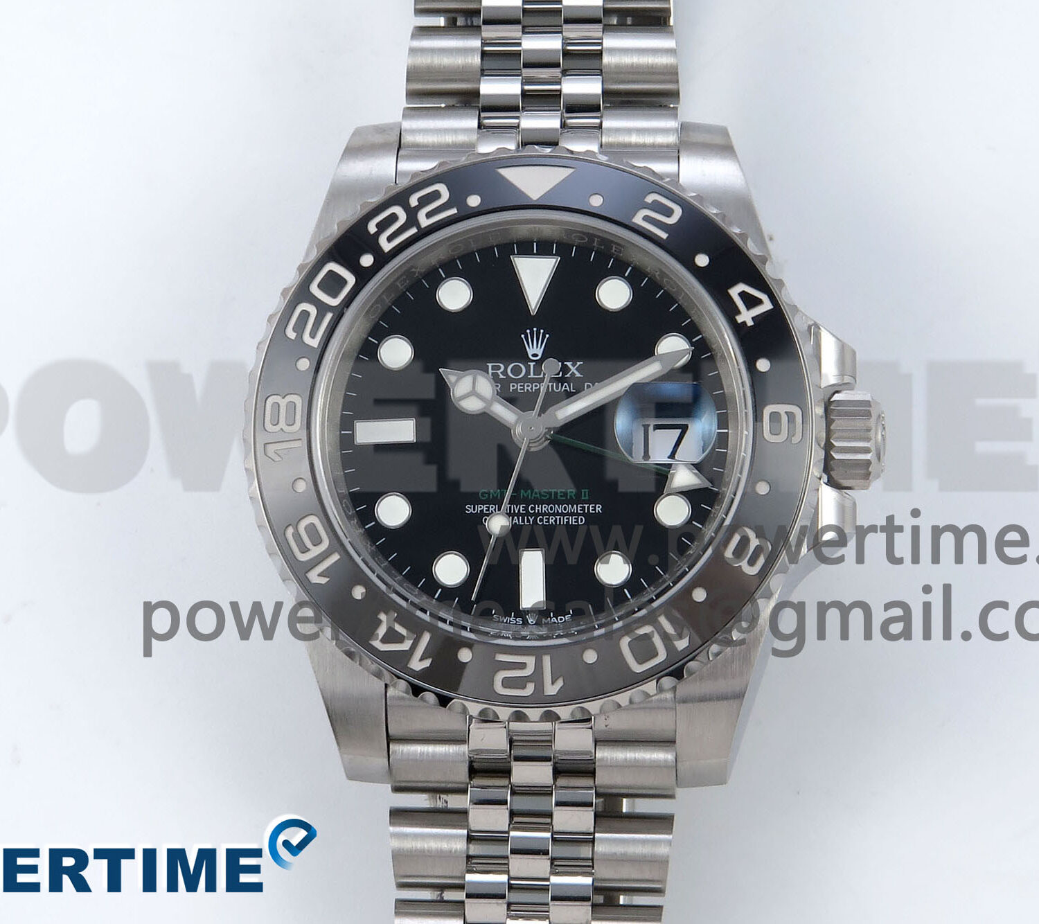 GMT-Master II 126710 GRNR Black/Gray Ceramic 904L Steel EWE 1:1 Best Edition on Jubilee Strap EWE3285 V5