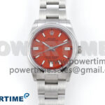Oyster Perpetual 126000 36mm EWEF 1:1 Best Edition 904L Steel Red Dial A3230