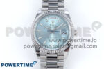 Day Date 40 SS 228239 Noob 1:1 Best Edition Ice Blue Stick Dial on President Bracelet A2836 (Gain Weight)