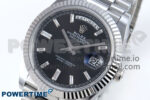Day Date 40 SS 228239 Noob 1:1 Best Edition Black Crystal Dial on President Bracelet A2836 (Gain Weight) - Image 3