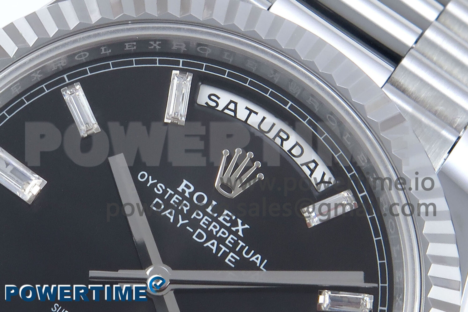 Day Date 40 SS 228239 Noob 1:1 Best Edition Black Crystal Dial on President Bracelet A2836 (Gain Weight) - Image 4