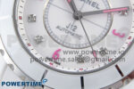 J13 38mm White Ceramic HTF 1:1 Best Edition Pink Dial Diamonds Makers on Bracelet A2892 - Image 5