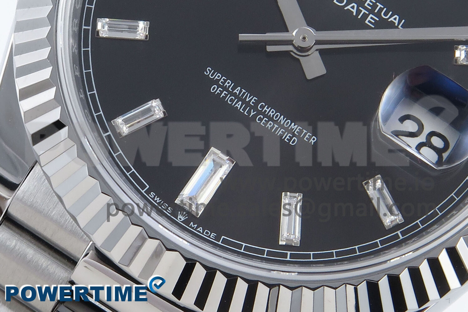 Day Date 40 SS 228239 Noob 1:1 Best Edition Black Crystal Dial on President Bracelet A2836 (Gain Weight) - Image 5