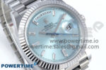 Day Date 40 SS 228239 Noob 1:1 Best Edition Ice Blue Crystal Dial on President Bracelet A2836 (Gain Weight) - Image 2