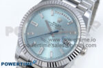 Day Date 40 SS 228239 Noob 1:1 Best Edition Ice Blue Crystal Dial on President Bracelet A2836 (Gain Weight) - Image 3