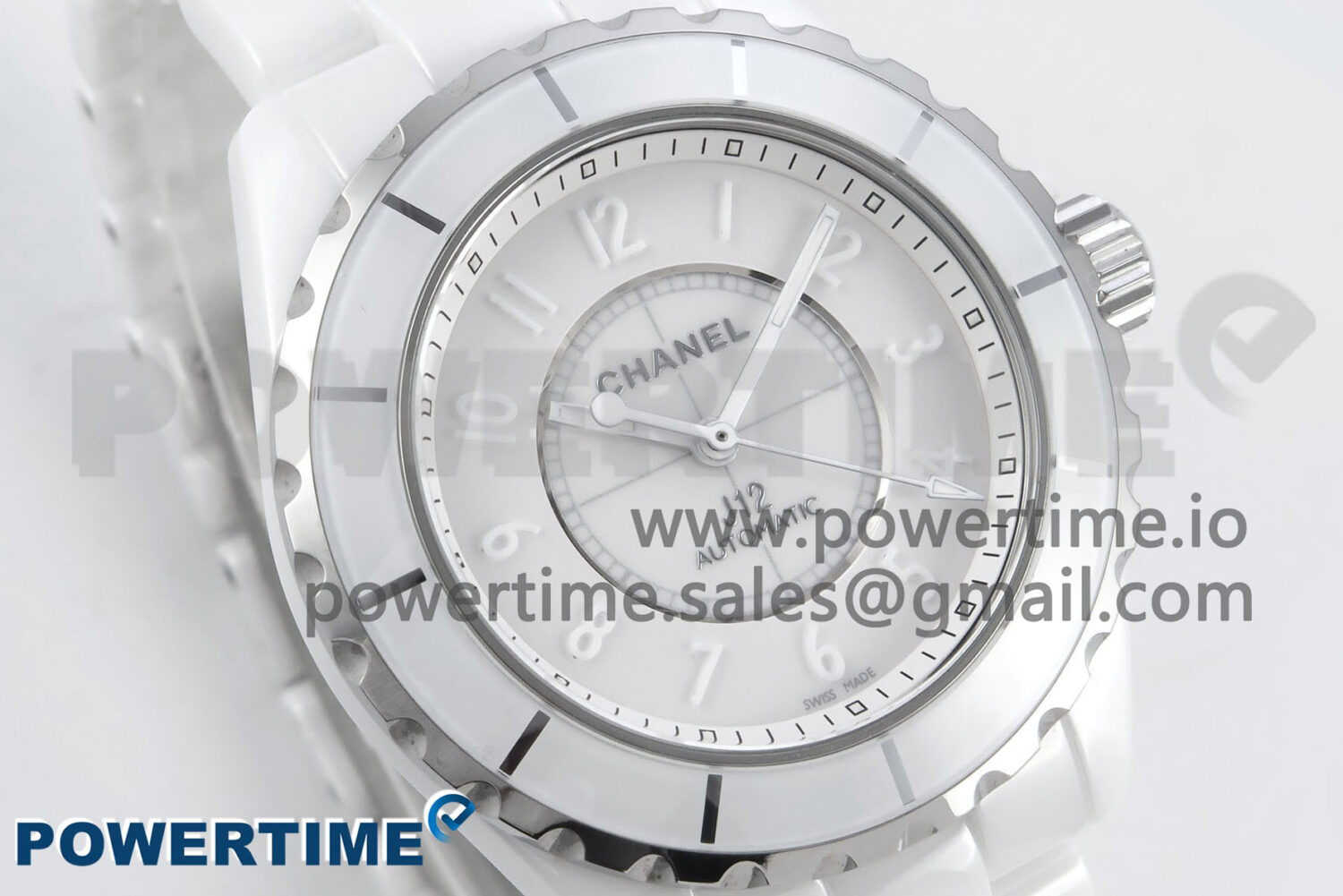 J13 38mm White Ceramic HTF 1:1 Best Edition White Dial Numbers Makers on Bracelet A2892 - Image 2