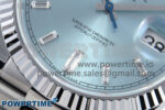 Day Date 40 SS 228239 Noob 1:1 Best Edition Ice Blue Crystal Dial on President Bracelet A2836 (Gain Weight) - Image 5
