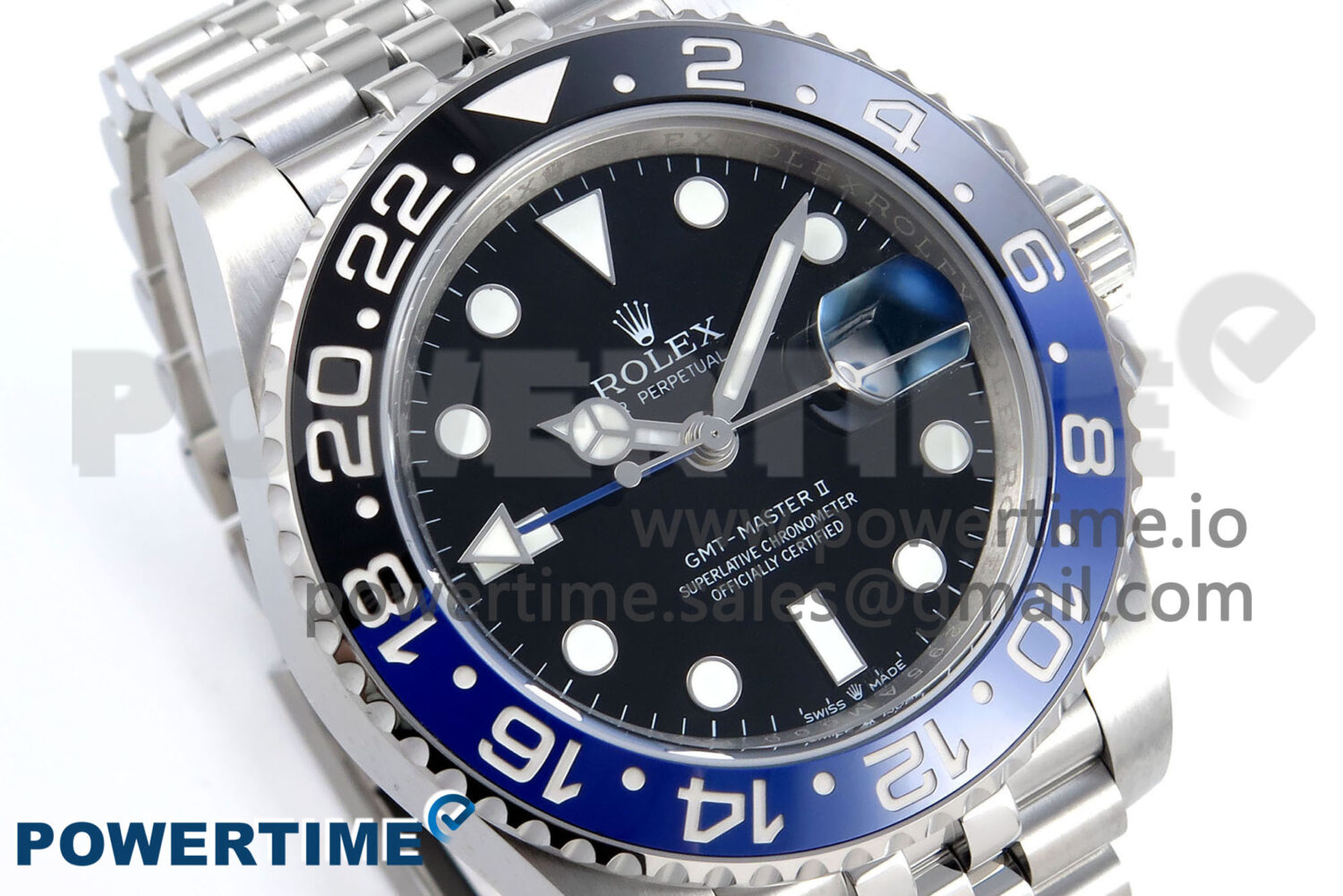 GMT-Master II 126710 BLNR Black/Blue Ceramic 904L Steel EWE 1:1 Best Edition on Jubilee Strap EWE3285 V5 - Image 2