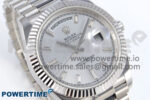 Day Date 40 SS 228239 KF 1:1 Best Edition Silver Crystal Dial on President Bracelet VR3255 (Gain Weight) - Image 2