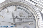 Day Date 40 SS 228239 KF 1:1 Best Edition Silver Crystal Dial on President Bracelet VR3255 (Gain Weight) - Image 4
