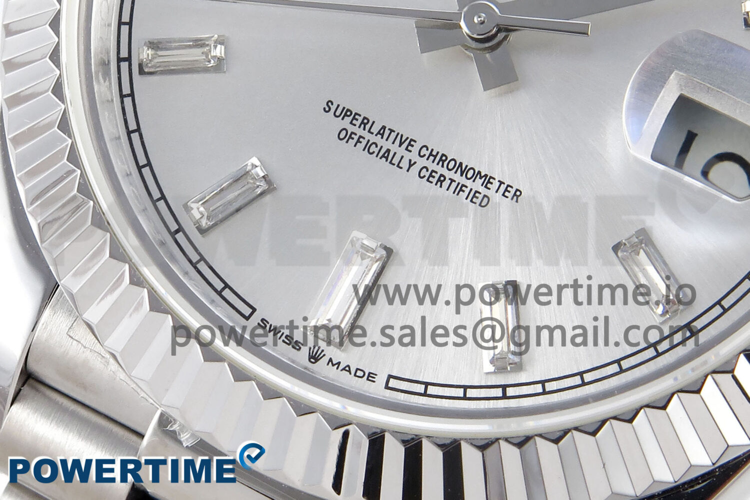 Day Date 40 SS 228239 KF 1:1 Best Edition Silver Crystal Dial on President Bracelet VR3255 (Gain Weight) - Image 5