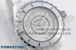 J13 33mm White Ceramic HTF 1:1 Best Edition White Dial Numbers Makers on Bracelet Swiss Quartz - Image 2
