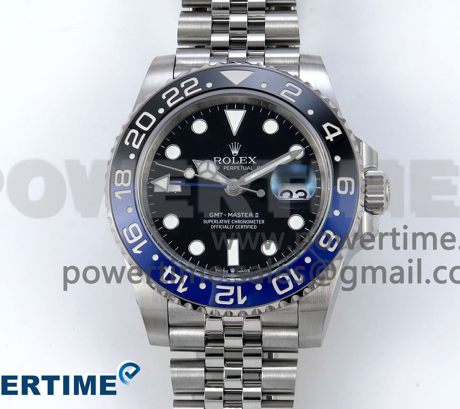 GMT-Master II 126710 BLNR Black/Blue Ceramic 904L Steel EWE 1:1 Best Edition on Jubilee Strap EWE3285 V5