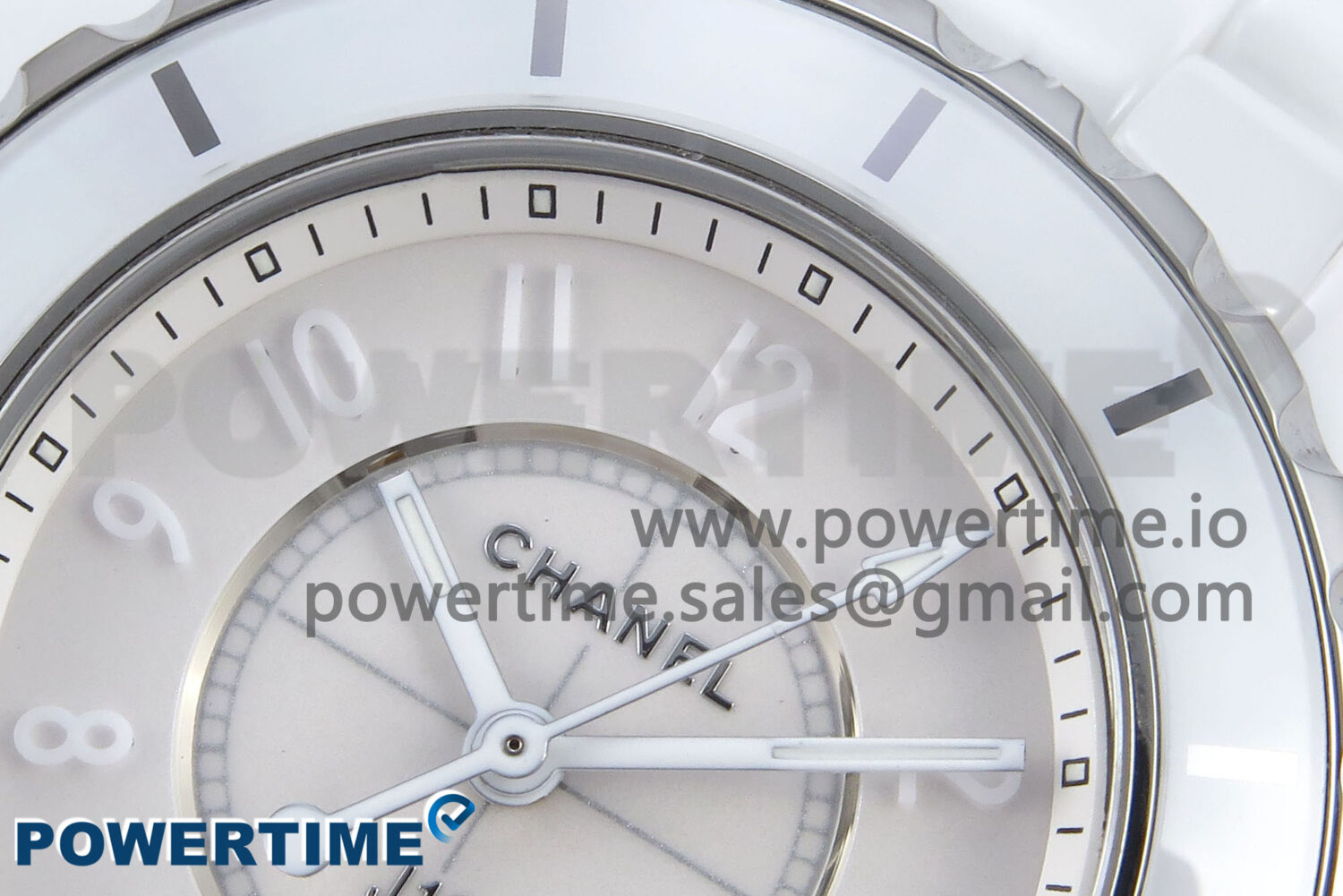 J13 33mm White Ceramic HTF 1:1 Best Edition White Dial Numbers Makers on Bracelet Swiss Quartz - Image 4