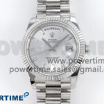 Day Date 40 SS 228239 KF 1:1 Best Edition Silver Crystal Dial on President Bracelet VR3255 (Gain Weight)