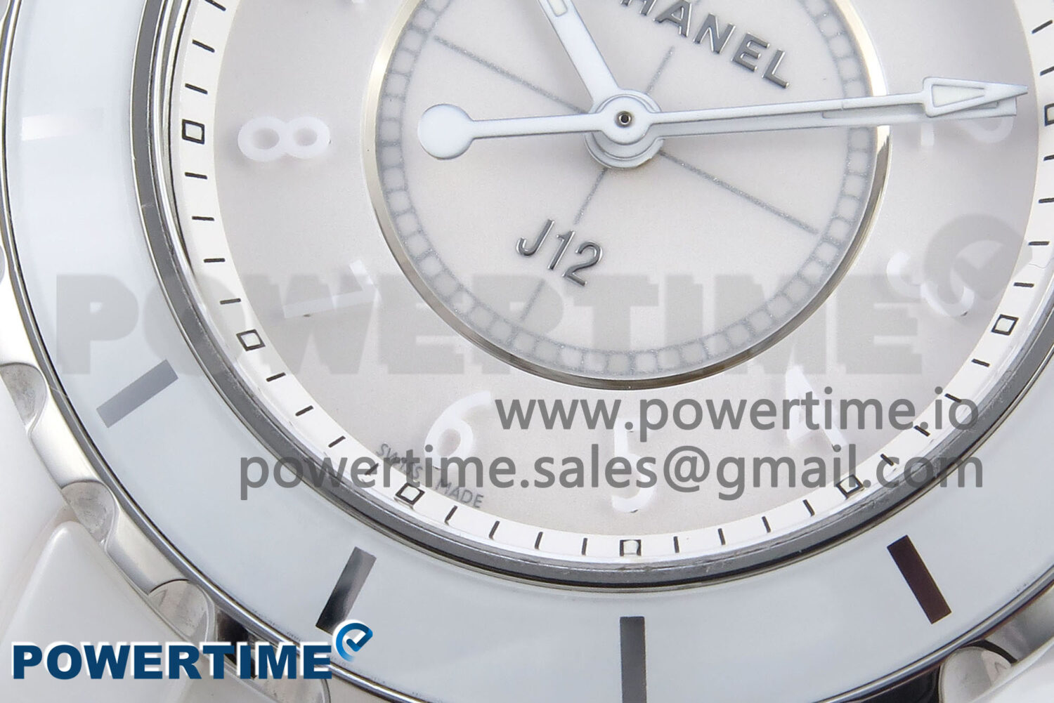 J13 33mm White Ceramic HTF 1:1 Best Edition White Dial Numbers Makers on Bracelet Swiss Quartz - Image 5