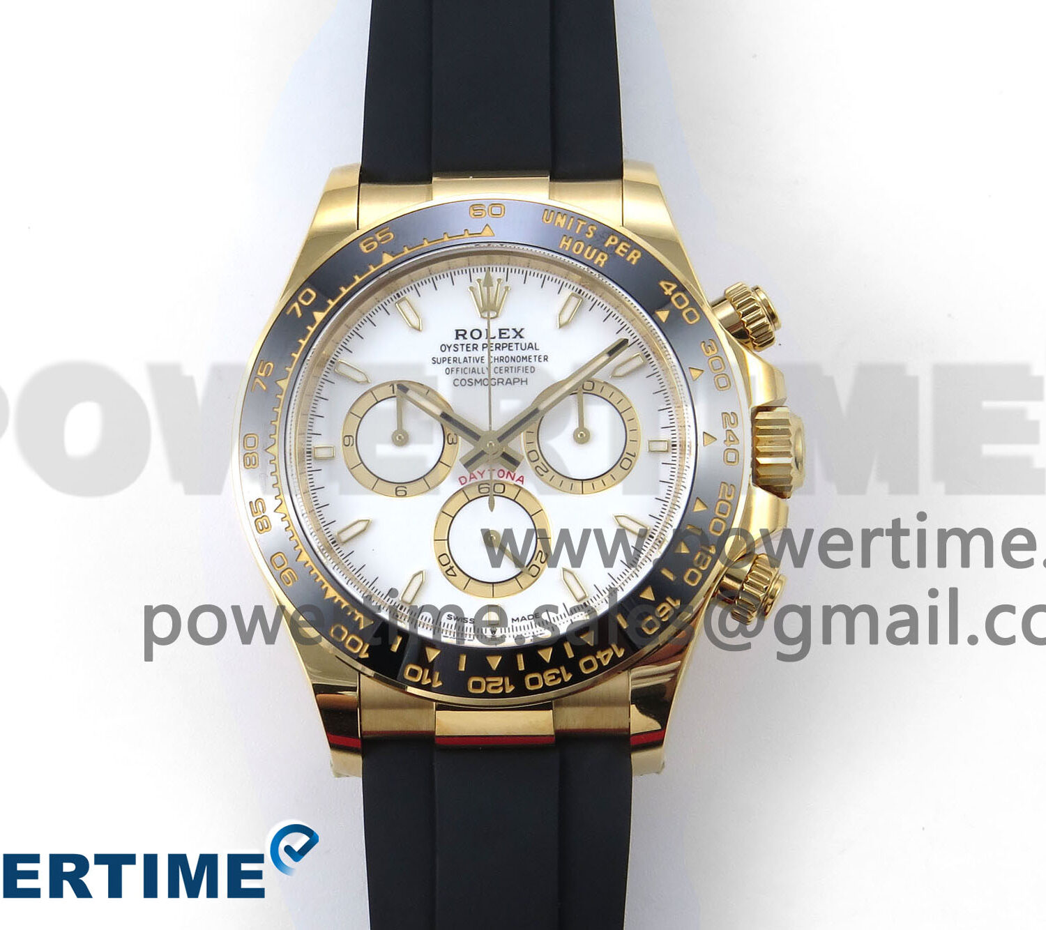 Daytona 126518 Clean YG 1:1 Best Edition White Dial on Oysterflex Rubber Strap SH4131