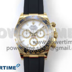 Daytona 126518 Clean YG 1:1 Best Edition White Dial on Oysterflex Rubber Strap SH4131