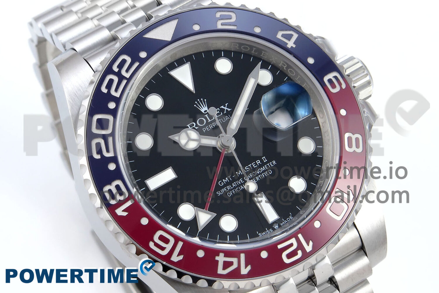 GMT-Master II 126710 BLRO Red/Blue Ceramic 904L Steel EWE 1:1 Best Edition on Jubilee Strap EWE3285 V5 - Image 2