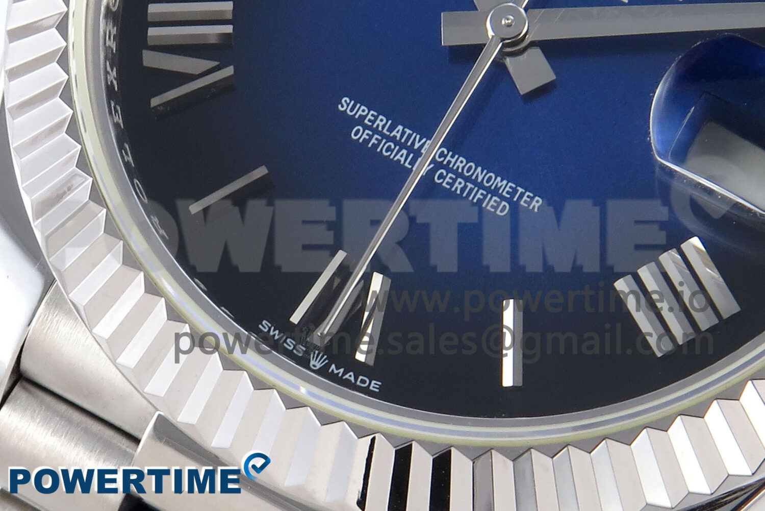 Day Date 40 SS 228239 KF 1:1 Best Edition Blue Ombre Dial on President Bracelet VR3255 (Gain Weight) - Image 5