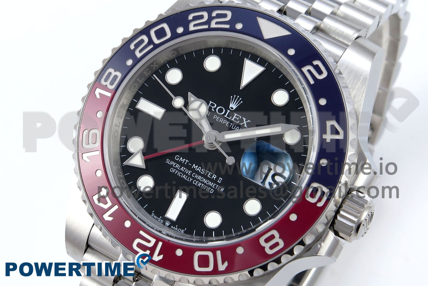 GMT-Master II 126710 BLRO Red/Blue Ceramic 904L Steel EWE 1:1 Best Edition on Jubilee Strap EWE3285 V5 - Image 3