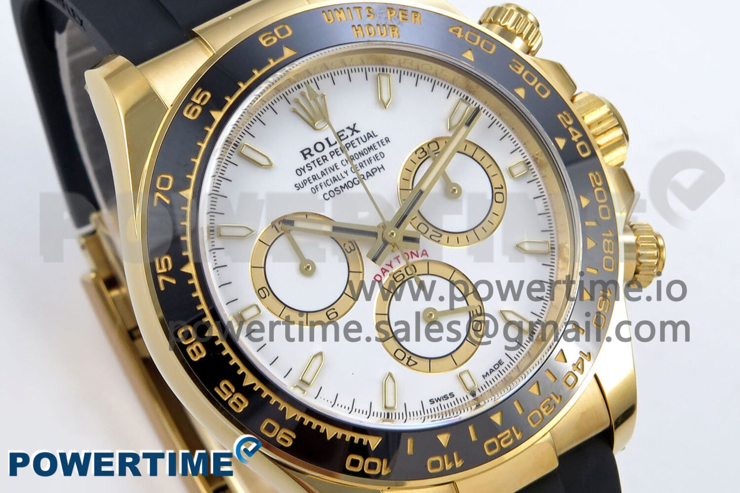 Daytona 126518 Clean YG 1:1 Best Edition White Dial on Oysterflex Rubber Strap SH4131 - Image 2