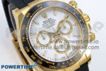 Daytona 126518 Clean YG 1:1 Best Edition White Dial on Oysterflex Rubber Strap SH4131 - Image 2