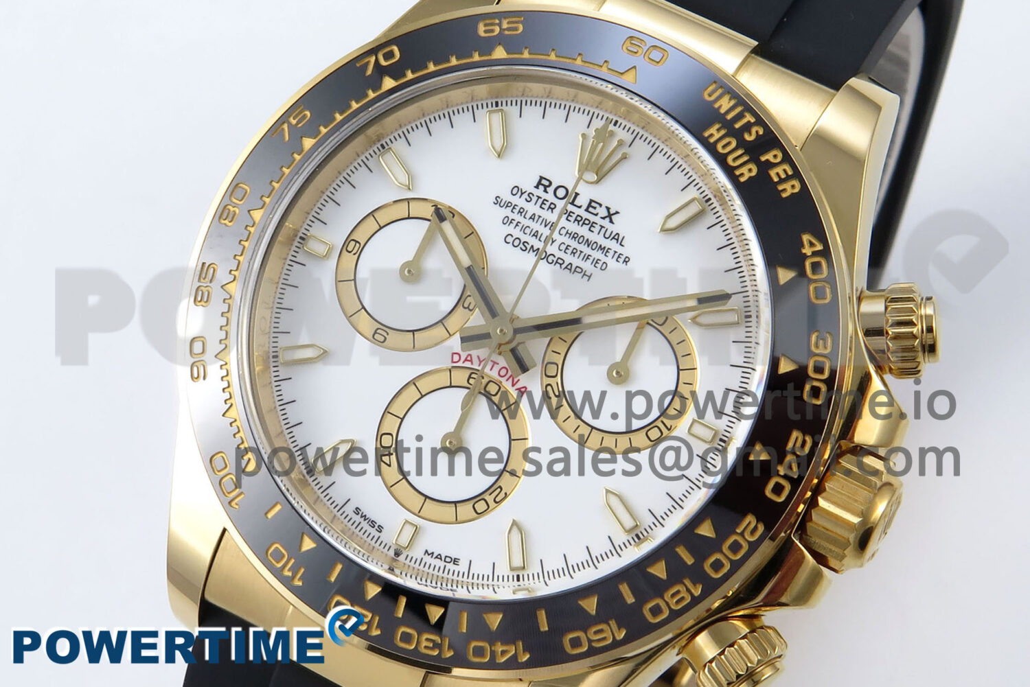Daytona 126518 Clean YG 1:1 Best Edition White Dial on Oysterflex Rubber Strap SH4131 - Image 3