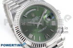 Day Date 40 SS 228239 KF 1:1 Best Edition Green Roman Dial on President Bracelet VR3255 (Gain Weight) - Image 2