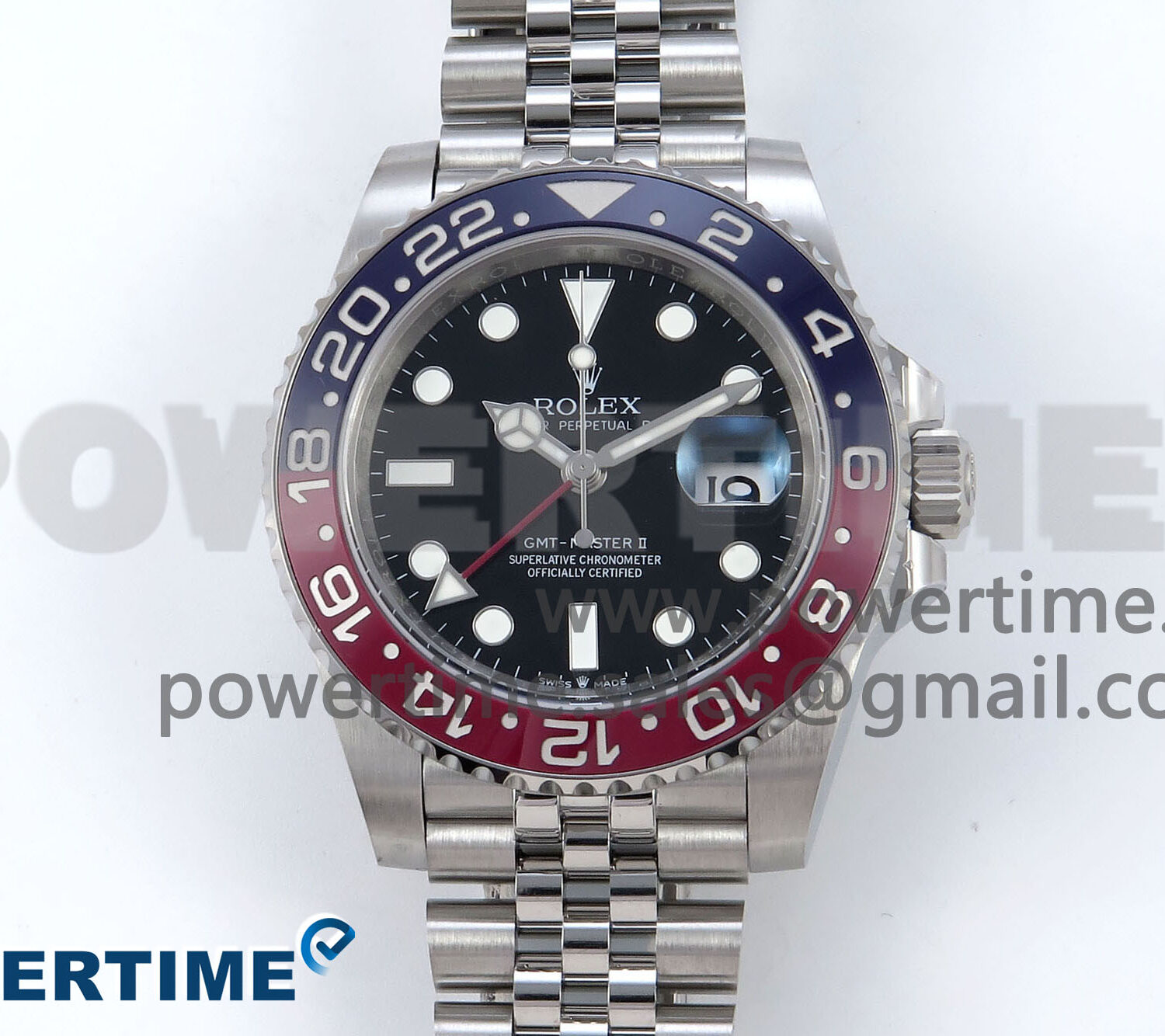 GMT-Master II 126710 BLRO Red/Blue Ceramic 904L Steel EWE 1:1 Best Edition on Jubilee Strap EWE3285 V5