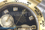 Daytona 126503 Clean 1:1 Best Edition 904L Black/YG Diamond Dial on SS/YG Bracelet SH4131 - Image 4