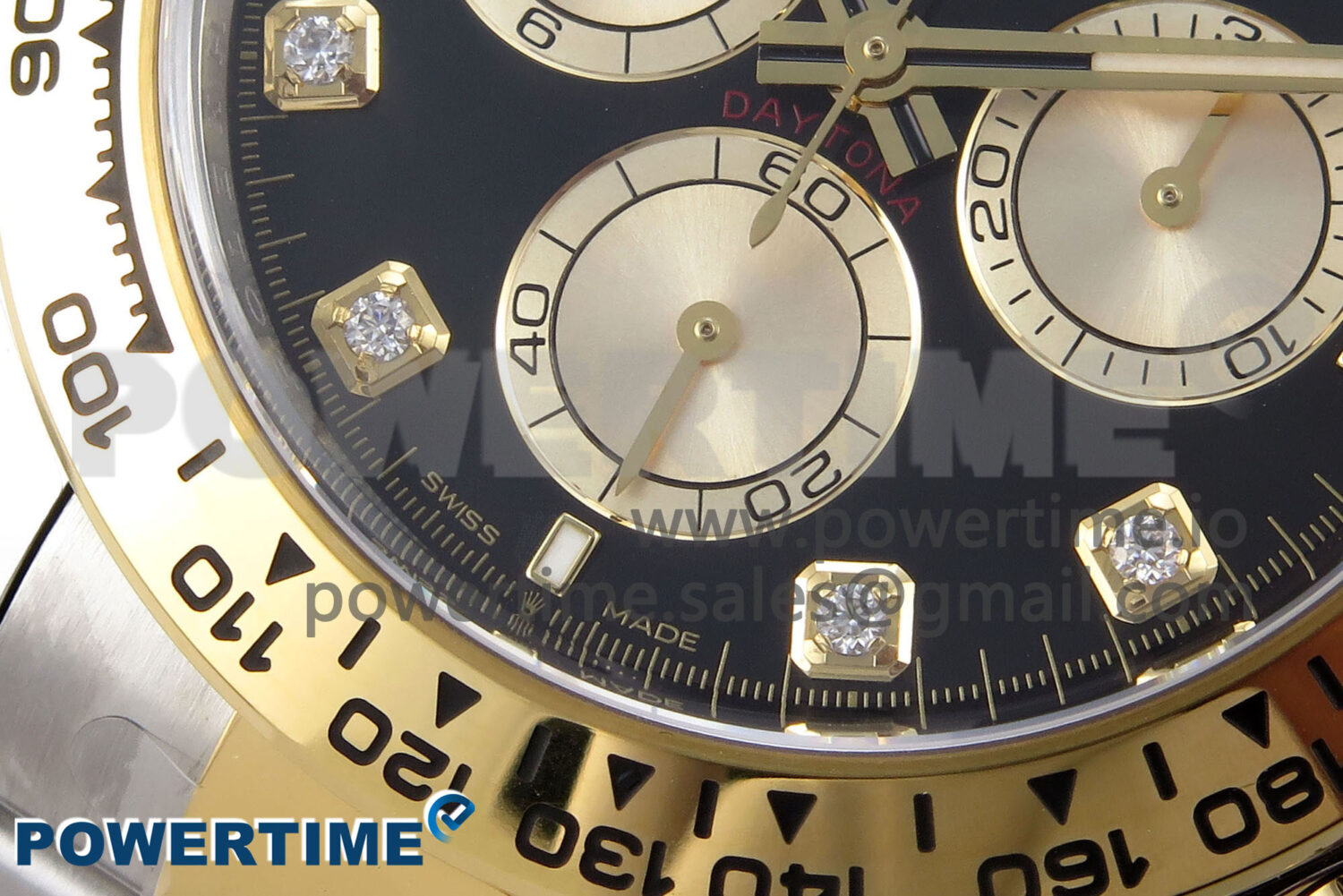 Daytona 126503 Clean 1:1 Best Edition 904L Black/YG Diamond Dial on SS/YG Bracelet SH4131 - Image 5