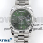 Day Date 40 SS 228239 KF 1:1 Best Edition Green Roman Dial on President Bracelet VR3255 (Gain Weight)