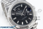 Day Date 40 SS 228239 KF 1:1 Best Edition Black Crystal Dial on President Bracelet VR3255 (Gain Weight) - Image 2