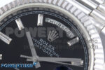 Day Date 40 SS 228239 KF 1:1 Best Edition Black Crystal Dial on President Bracelet VR3255 (Gain Weight) - Image 4
