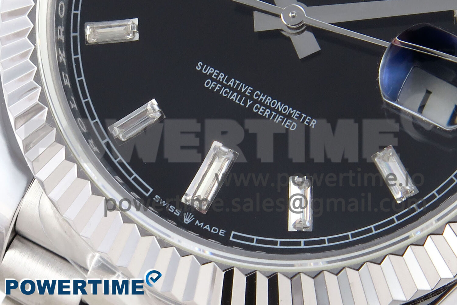 Day Date 40 SS 228239 KF 1:1 Best Edition Black Crystal Dial on President Bracelet VR3255 (Gain Weight) - Image 5