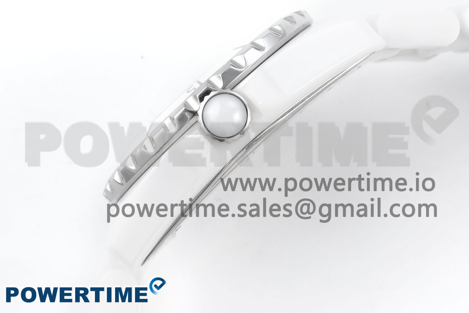 J13 33mm White Ceramic HTF 1:1 Best Edition White/Blue Dial on Bracelet Swiss Quartz - Image 9